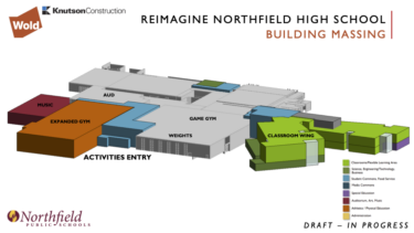 Building massing for Reimagine NHS project.