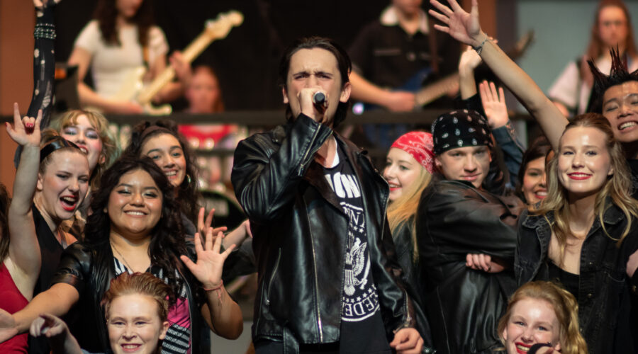 Students perform during Rock and Roll Revival.