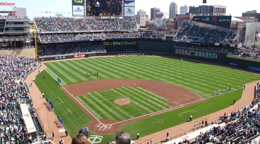 Photo of fans at a Twins game at Target Field.